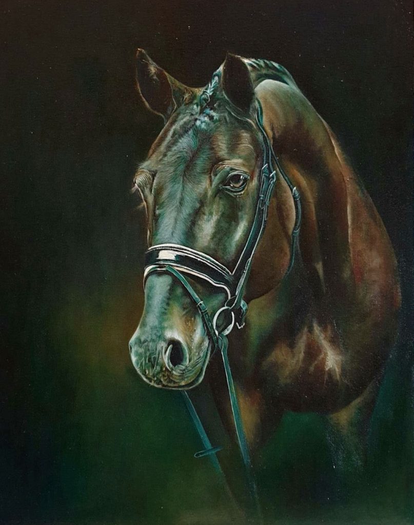 Green horse
